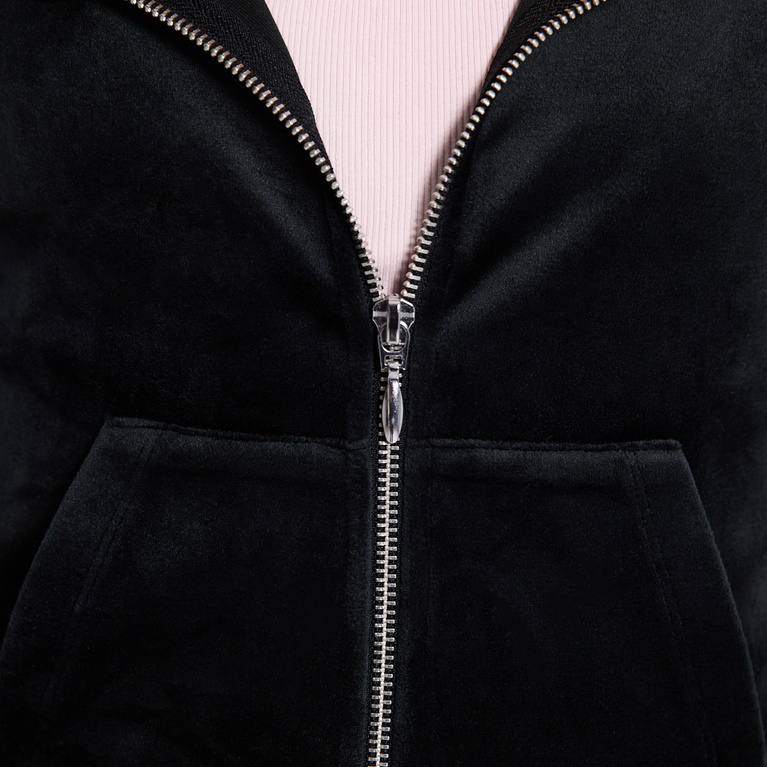 Velour Hoodie  "Ellie star" Black